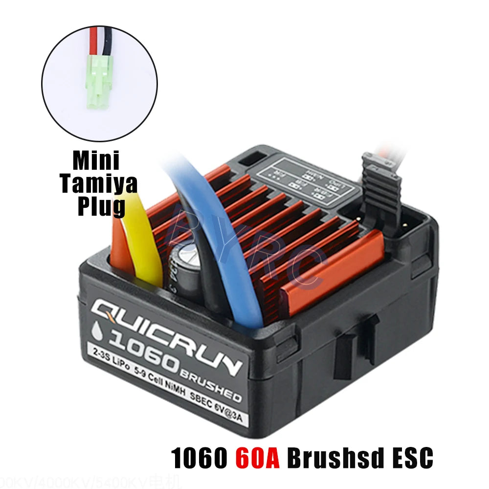 1pcs Original HobbyWing QuicRun 1060 60A Brushed Electronic Speed Controller ESC For 1:10 RC Car Waterproof