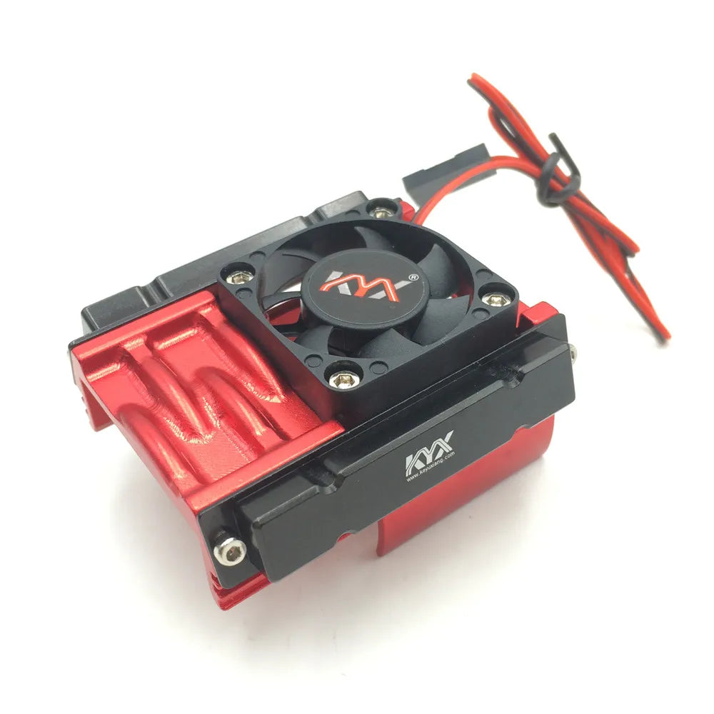 KYX Racing Alloy V8 Engine 540/550 Motor Heatsinks & Cooling Fan for RC Crawler Car Axial SCX10 II 90046 Wraith D90 Traxxas TRX4