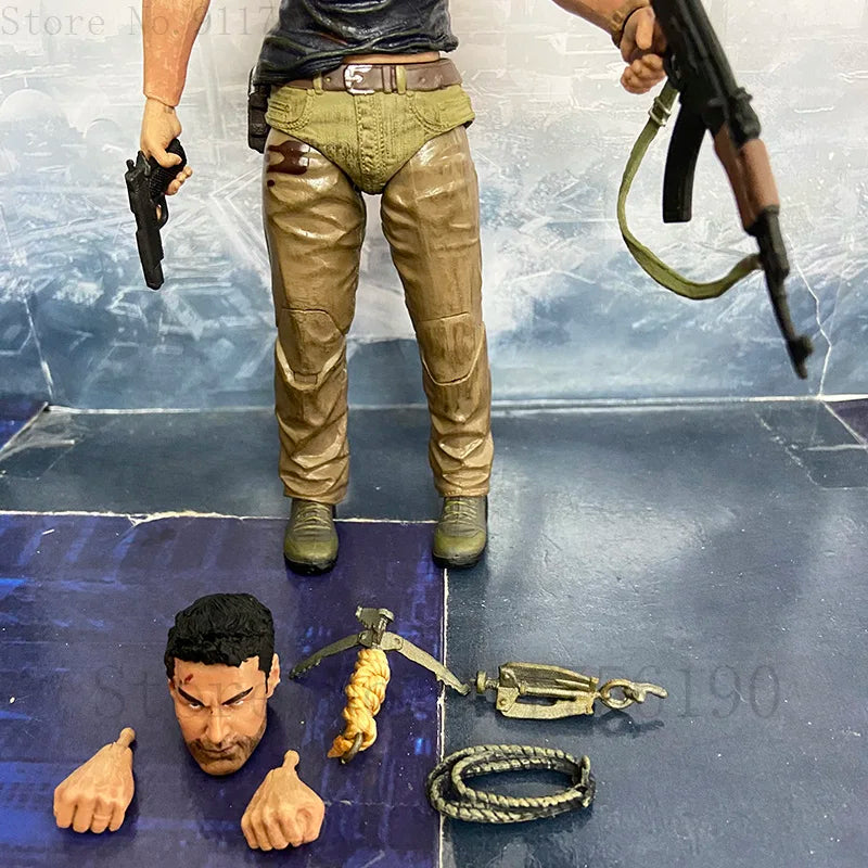 NECA Uncharted 4 A Thief's end Nathan Drake Ultimate Edition PVC Action Figure Collection Model Toy 17cm Birthday Christmas Gift