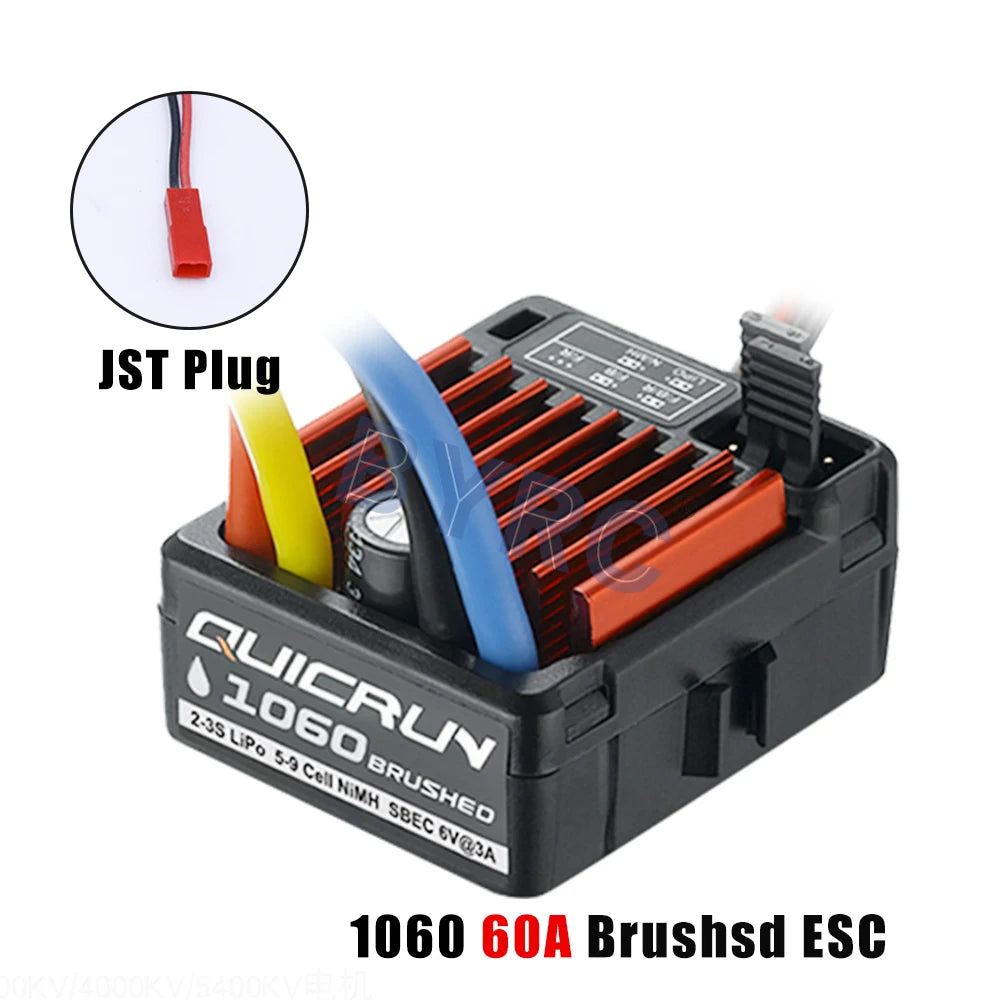 1pcs Original HobbyWing QuicRun 1060 60A Brushed Electronic Speed Controller ESC For 1:10 RC Car Waterproof