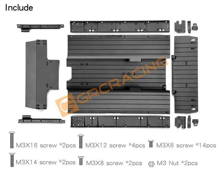 GRC  for 1/10 RC Crawler Car Traxxas TRX6 G63 Mercedes Hunter Diy Parts 6X6 Plastic Back Bucket Back Bucket KIT