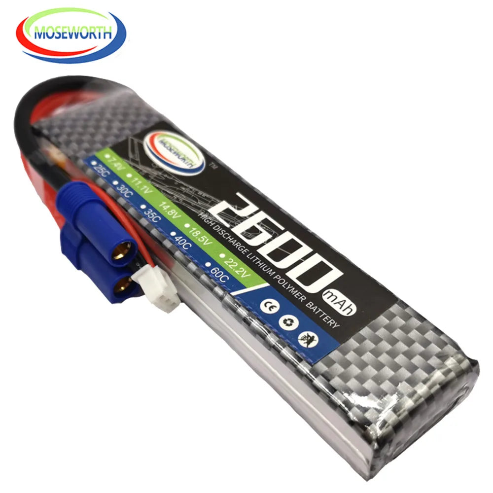 2S 7.4V 1300 1800 2200 3000 3800 4200 4500 5200 6000mAh 30C 40C 60C Toys LiPo Battery For RC Airplane Helicopter Drone Car