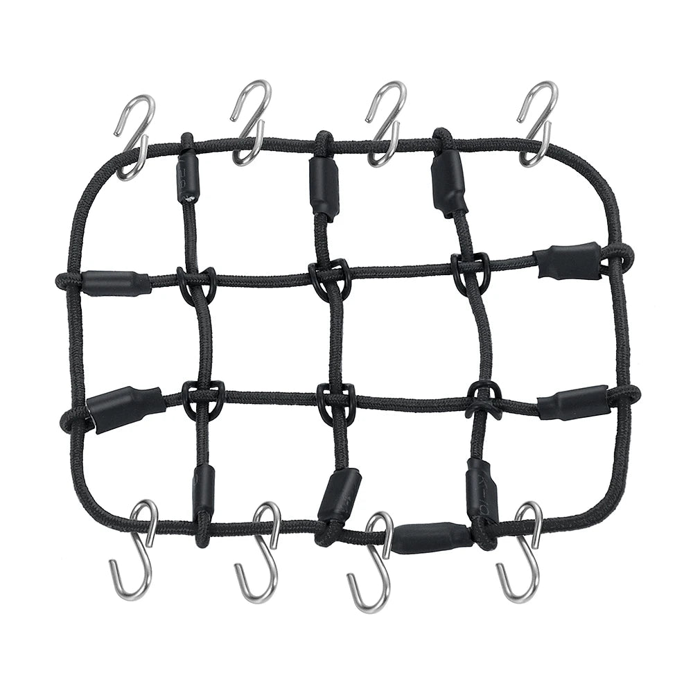 YEAHRUN Metal Roof Rack Luggage Carrier + Elastic Net for 1/24 Axial SCX24 AXI00002 RC Car Model Decoration Accessories Parts