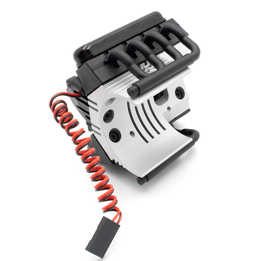 KYX Racing Alloy V8 Engine 540/550 Motor Heatsinks & Cooling Fan for RC Crawler Car Axial SCX10 II 90046 Wraith D90 Traxxas TRX4