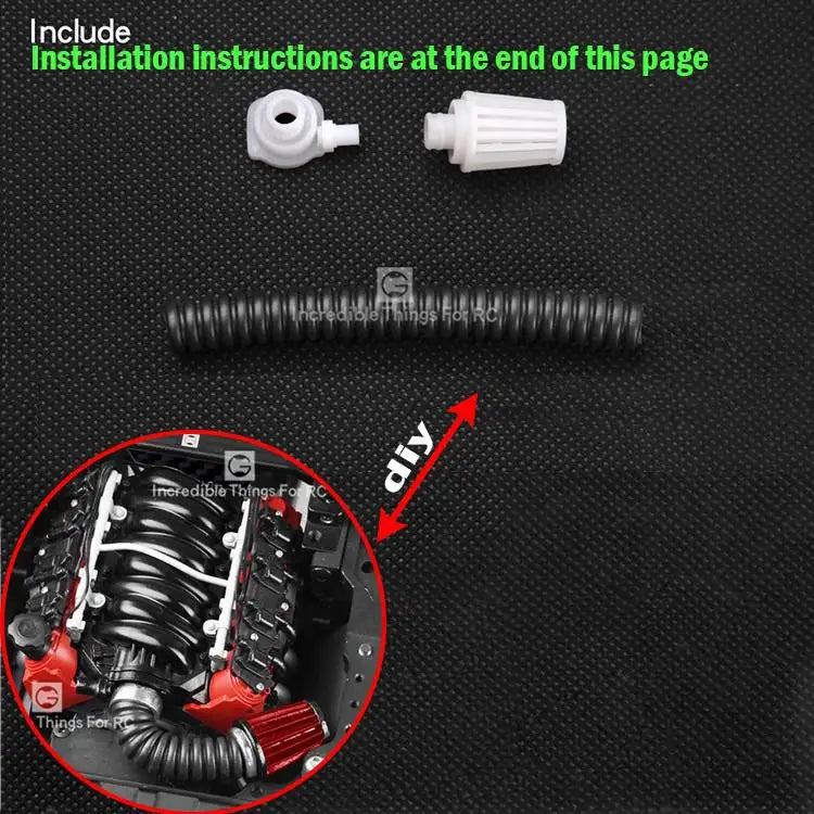 Rc Car Ls7 V8 Simulate Engine Motor Cooling Fans Radiator Kit For 1/10 Rc Crawler Trax Trx4 Trx6 Axial Scx10 90046 Vs4