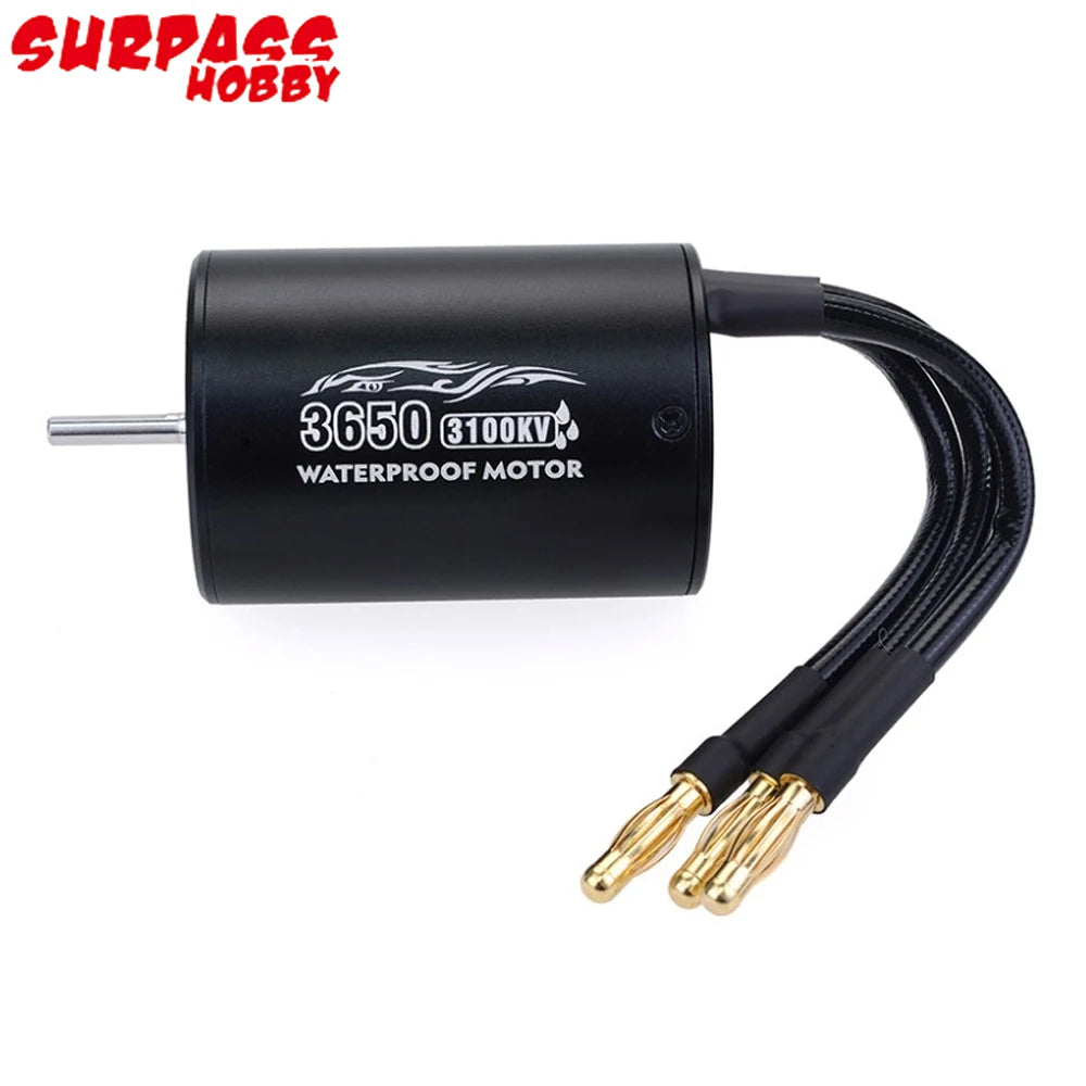SurpassHobby Waterproof 3650 2300KV/3100KV/3900KV Brushless Motor With 60A ESC LED Program Card Combo For 1/10 RC Car Truck Toy