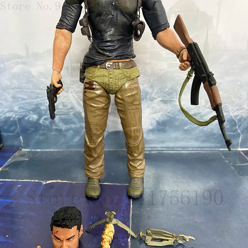 NECA Uncharted 4 A Thief's end Nathan Drake Ultimate Edition PVC Action Figure Collection Model Toy 17cm Birthday Christmas Gift