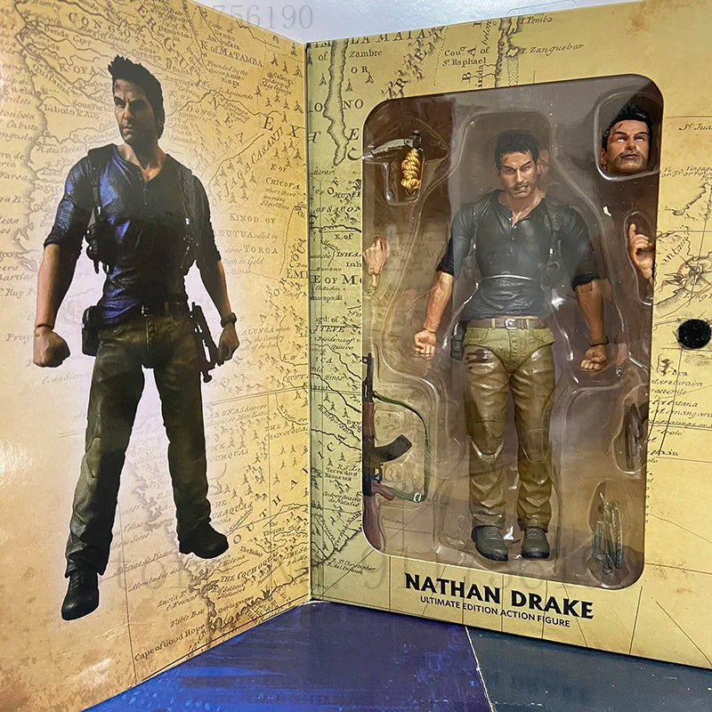 NECA Uncharted 4 A Thief's end Nathan Drake Ultimate Edition PVC Action Figure Collection Model Toy 17cm Birthday Christmas Gift