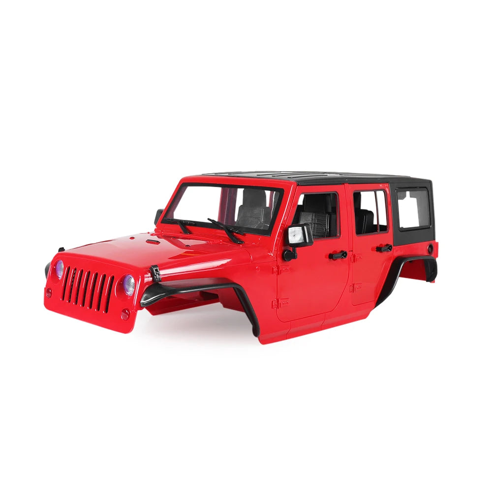Hard Plastic Car Shell 313mm Wheelbase Jeep Wrangler Rubicon Body Kit for 1/10 RC Crawler Axial SCX10 90046 90047 RGT EX86100