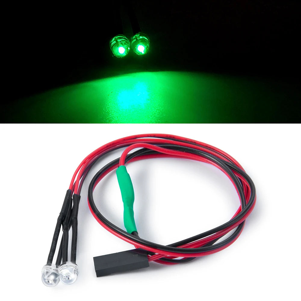 YEAHRUN RC Car LED Light Bright Spotlight Roof Lamp White/Red/Yellow/Green for Axial 90046 1/10 RC Crawler Car DIY Parts
