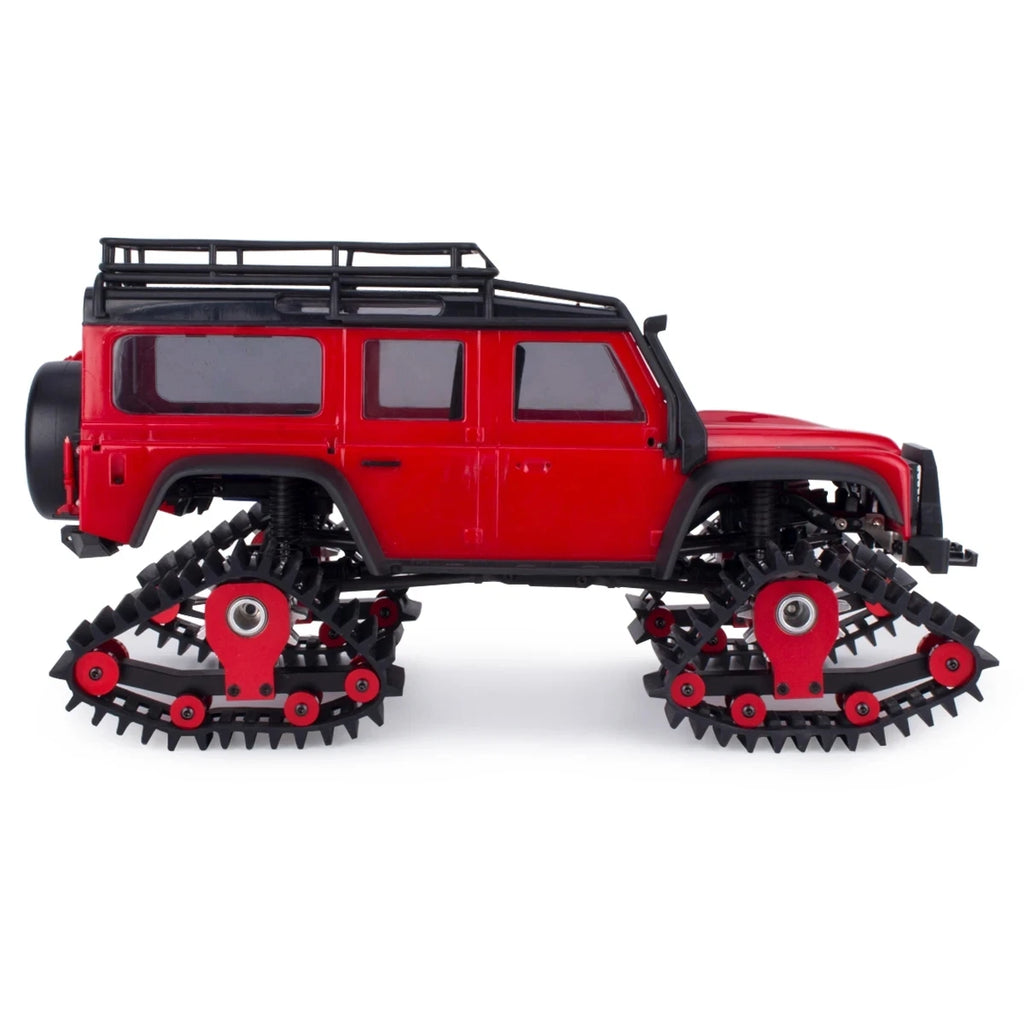 4Pcs Snow Tires Set for 1/18 RC Crawler - Simulate Carload Tracks, Sandmobile Conversion DIY Upgrade Parts Fit TRX4-M