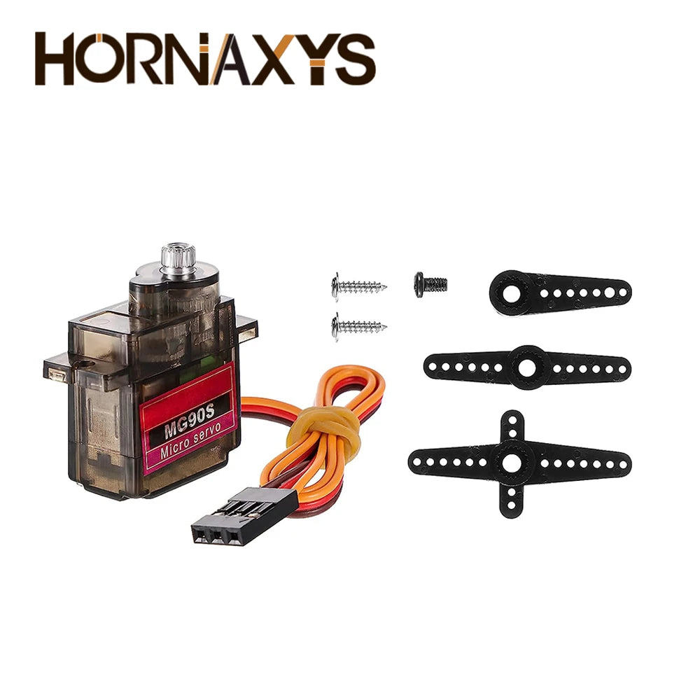 1-10PCS MG90S Micro Servo Motor Metal Gear Analog RC Servomotor 180 360 Degree  For Mini Car Airplane Helicopter Arduino Robot