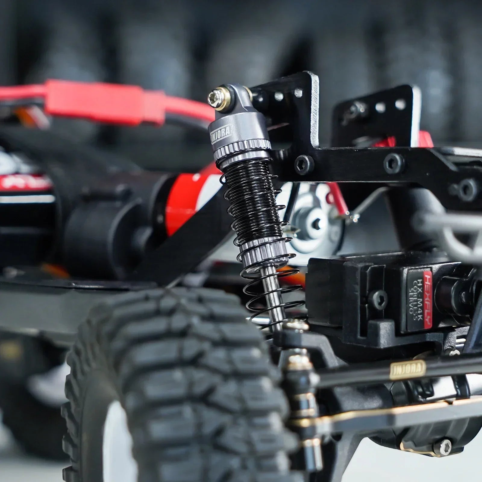 INJORA 53MM 59MM Threaded Shocks for 1/18 Redcat Ascent18 HPI Venture18