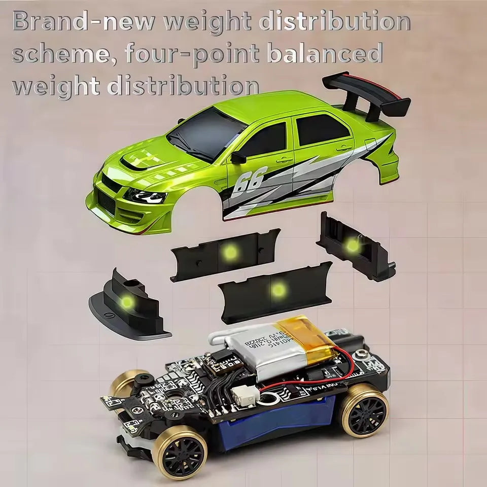 Turbo Racing 1:76 C66 Drift RC Car RTR Radio Full Proportional Remote Control Toys Car With Gyro Children Desktop Toys Car