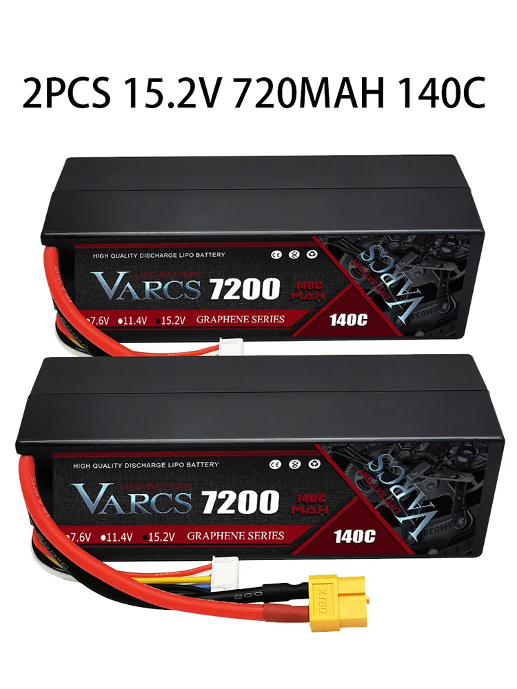 VARCS Lipo 3S 4S Lipo 14.8V 15.2V 11.1V 11.4V Battery 6500mah 7000mah  8400mah 9200mah 10000mah 6200ma 5200mah XT90 EC5 RC Car
