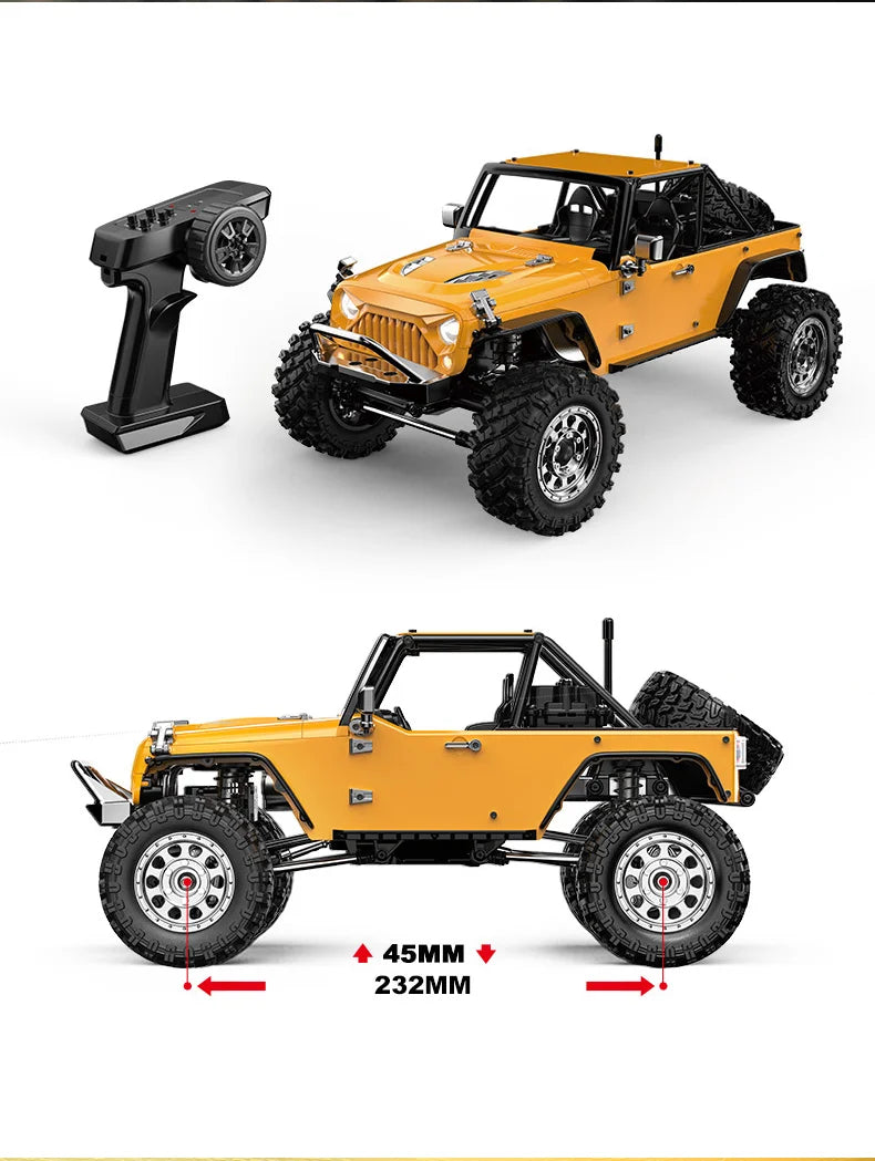 Mjx H12y Pro Rc Car 1/12 Brushless Off-Road Climbing Vehicle Magnetic Quick-Release Aluminum Metal Body Metal Servos Rc Toy