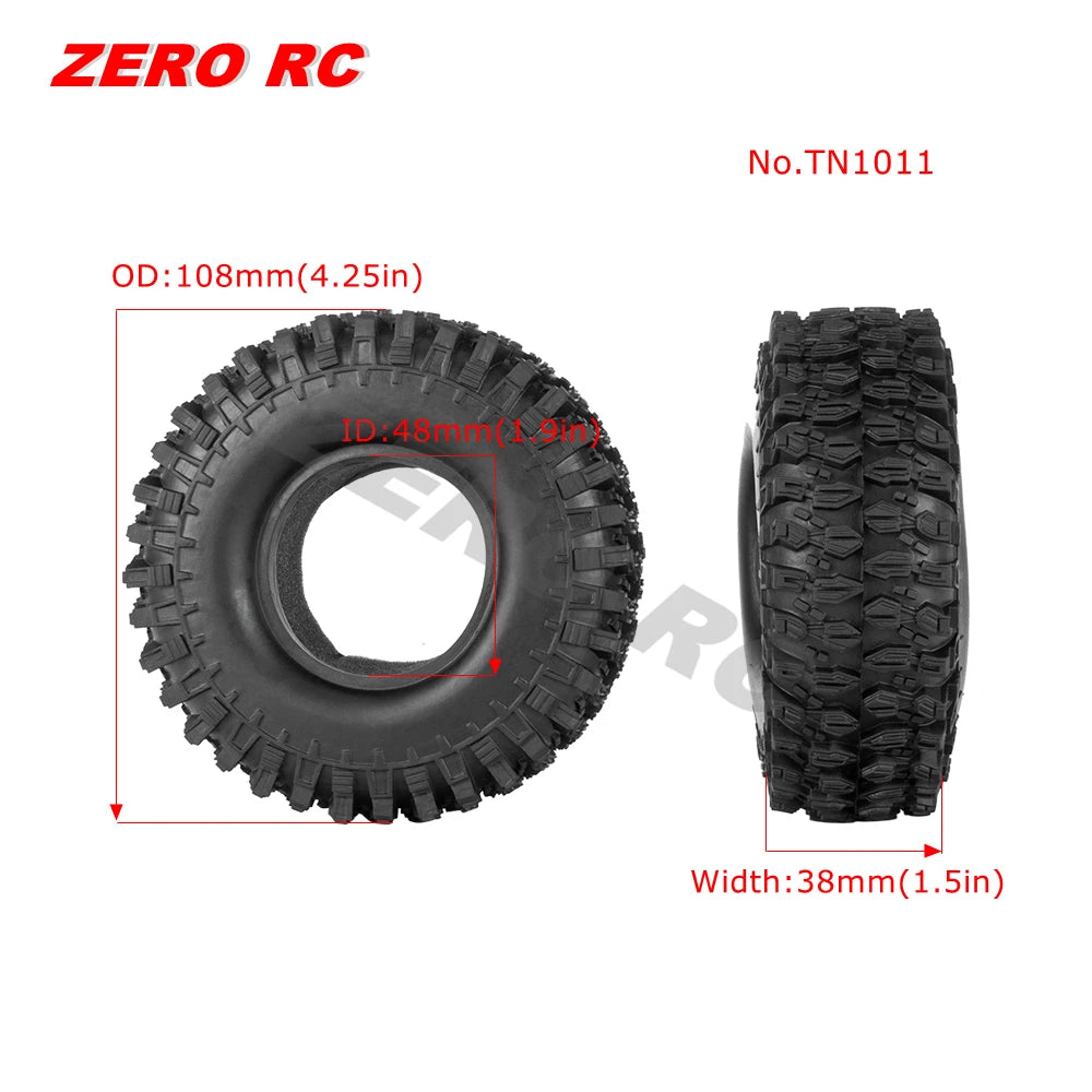 RC TRUCK 1.9" Rock Crawler Tires 90-117mm Tyre For 1/10 Off Road AXIAL SCX10 II III CAPRA TRAXXAS TRX-4 RGT MST RC4WD D90 WHEEL
