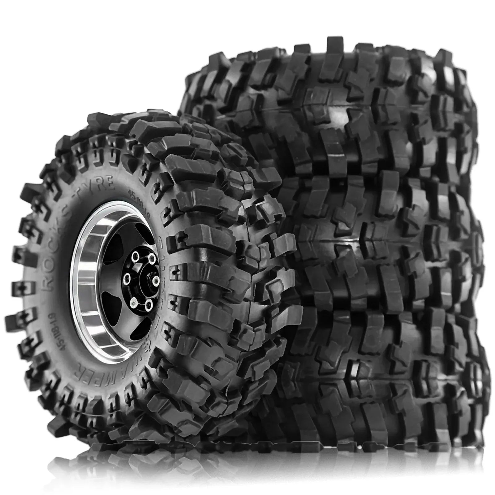 1.9in Beadlock Wheels 1.9 Crawler Tires Rims Black TRX6 Wheel Classic AXI03007 Bead Lock 12mm Hex TRX4 1.10 SCX10 ll1/10 Rim D90