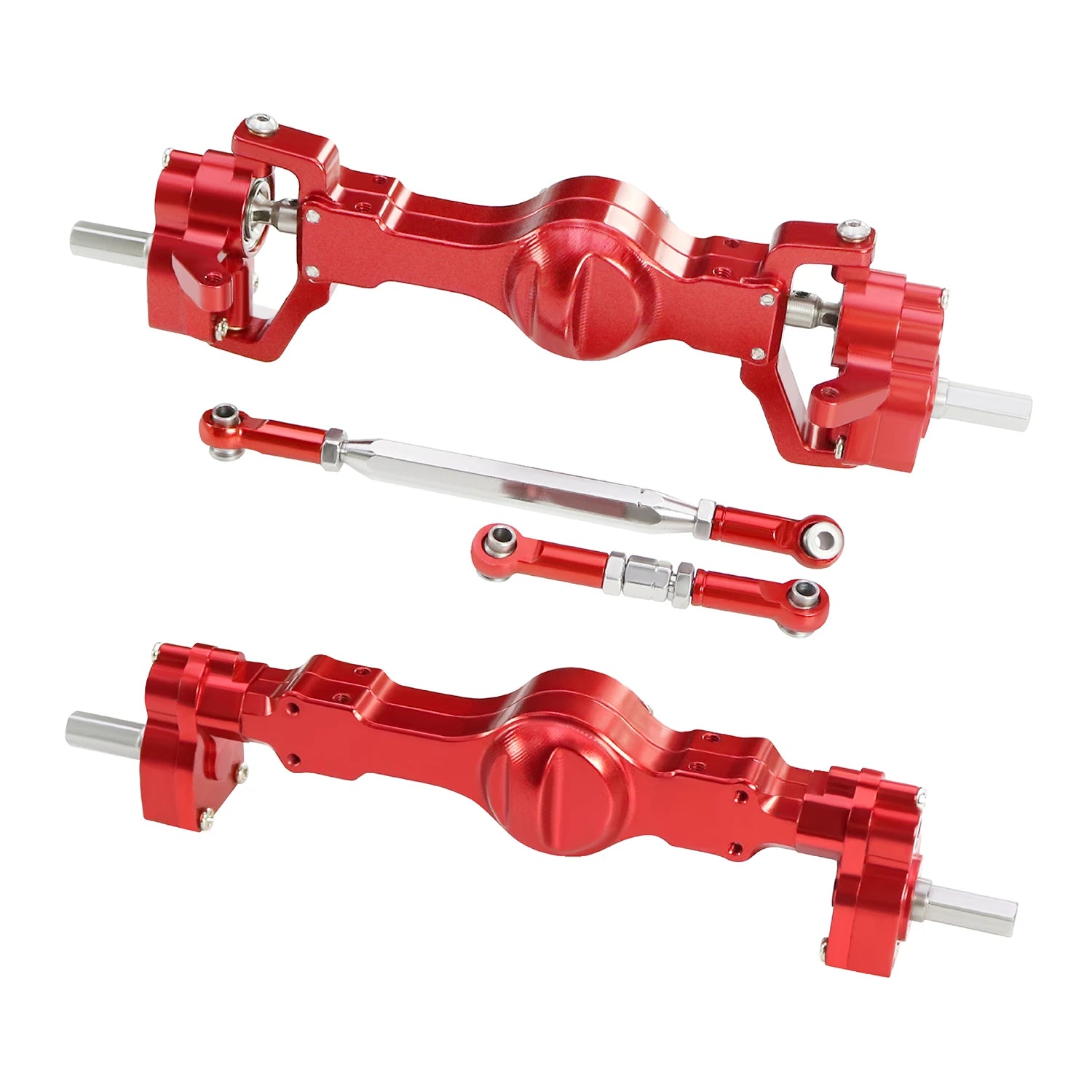 WPL C74 CNC Aluminum Front Rear Portal Axle Set Complete Axles For RC Car 1/16 WPL C14 C24 B14 B24 B16 B36 C64 C64-1 1/10 C74-1