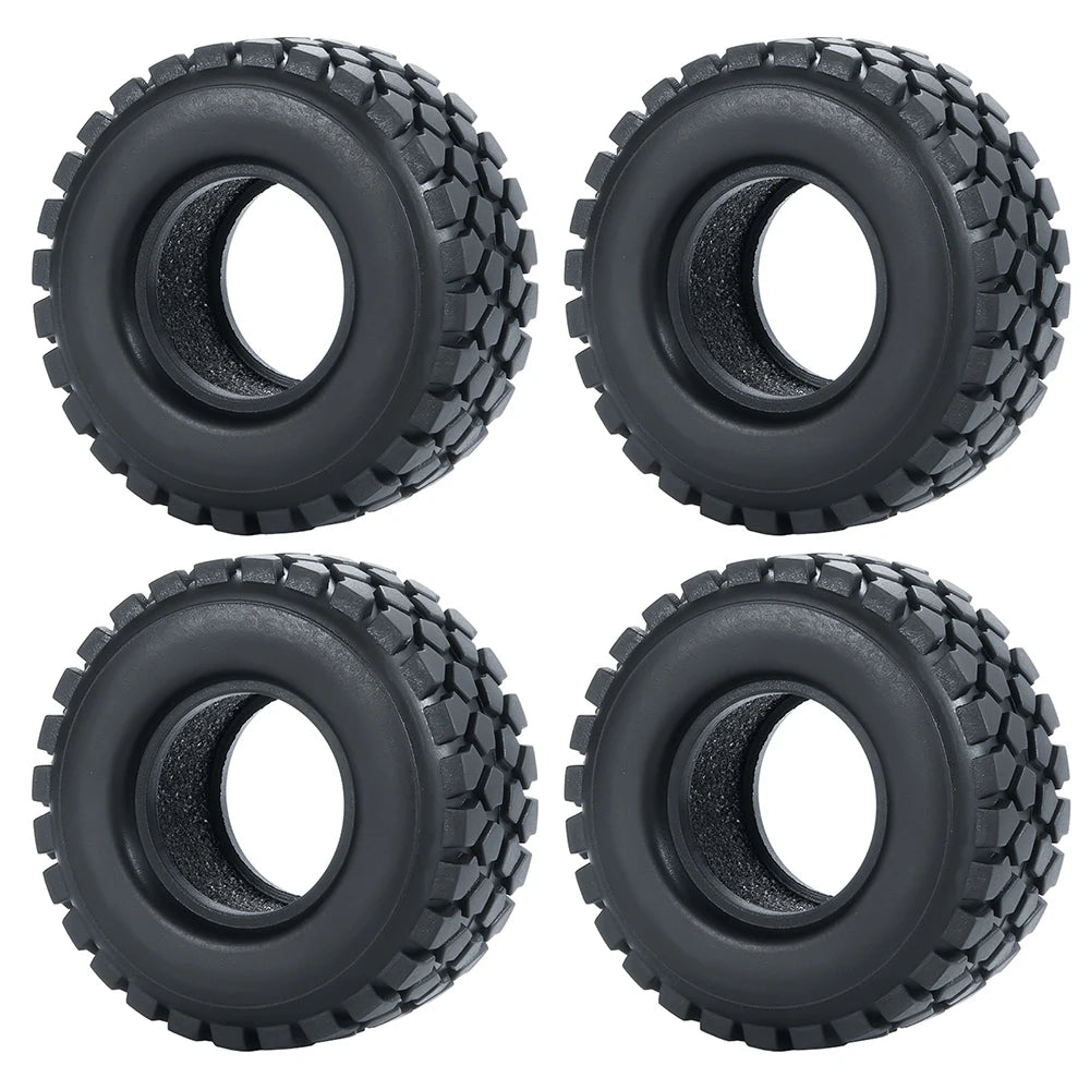 YEAHRUN 4Pcs 1.0inch Soft Rubber Wheel Tires 50/54/58/62/64/65mm for TRX-4M 1/18 Axial SCX24 1/24 RC Crawler Car Upgrade Parts