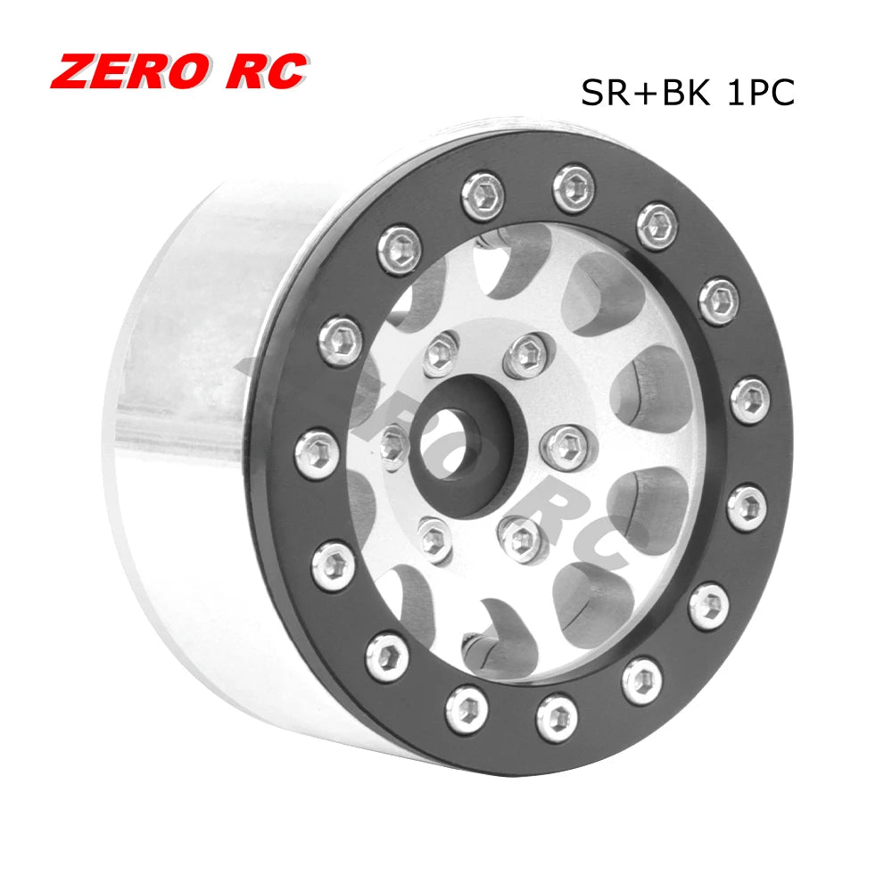 RC CAR METAL 1.55 Beadlock Wheel 10-Spoke For 1/10 1/12 MN Tamiya 1/18 UTB18 CAPRA WPL MST RC4WD D90 TF2 1.55" Tires
