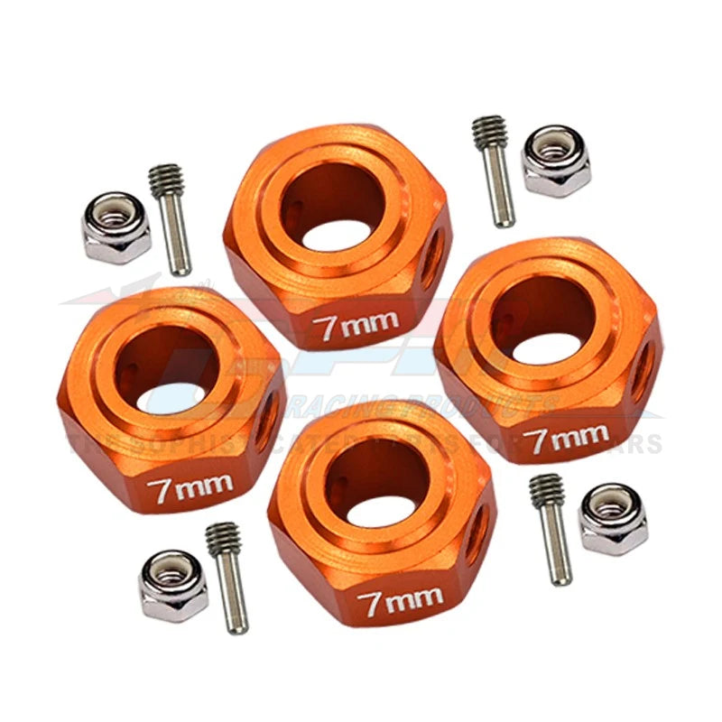 GPM for ARRMA 1/10 GRANITE SENTON BIG ROCK VORTEKS 3S Metal Alloy 12mm Hex 7MM Thickness Wheel Hub Adapter AR310779 AR310871