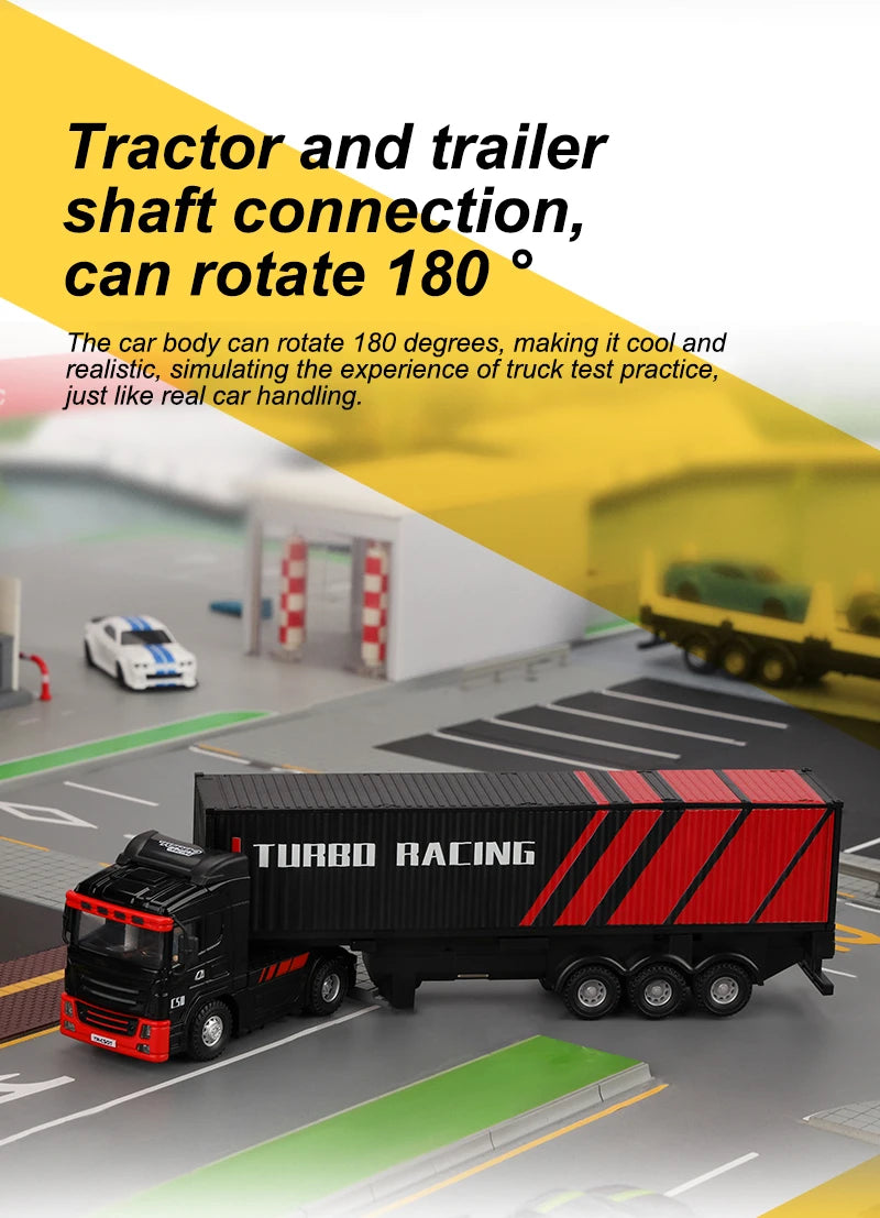 Turbo Racing C50-T 1:76 C50 Remote Control Truck Simulated Vehicle Lights and Horn RTR Version Toy Car