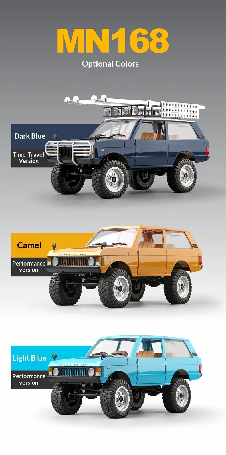 New Hot Selling MN168 1:12 4WD RC Off Road Climbing Car Portal Axle Electric Remote Control Truck Model Toy for Outdoor Play