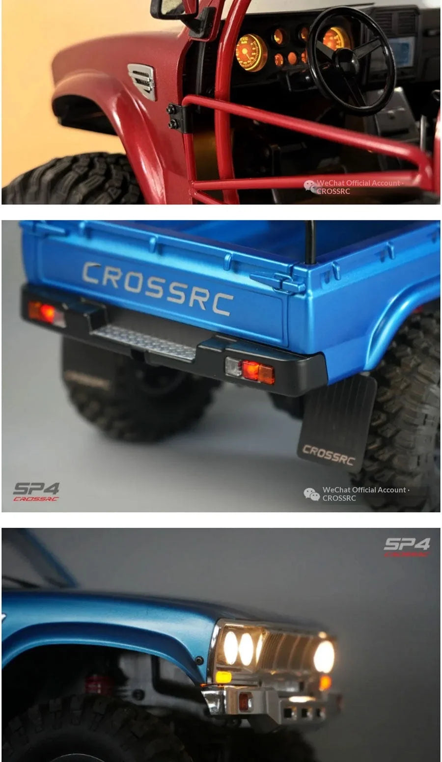 CROSSR Sg4 Half-Scale Sp4 Truck 1/10 Remote-Controlled Electric Four-Wheel-Drive Competitive Climbing Off-Road Vehicle Model