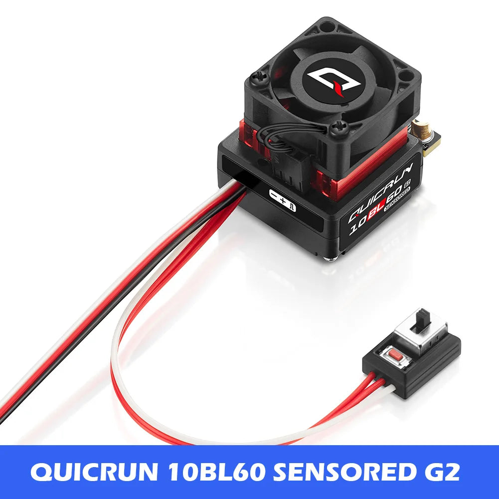 Hobbywing QUICRUN Sensored 10BL120 G2 120A /10BL60 60A 2-3S Lipo Brushless ESC For 1/10 RC Racing Car