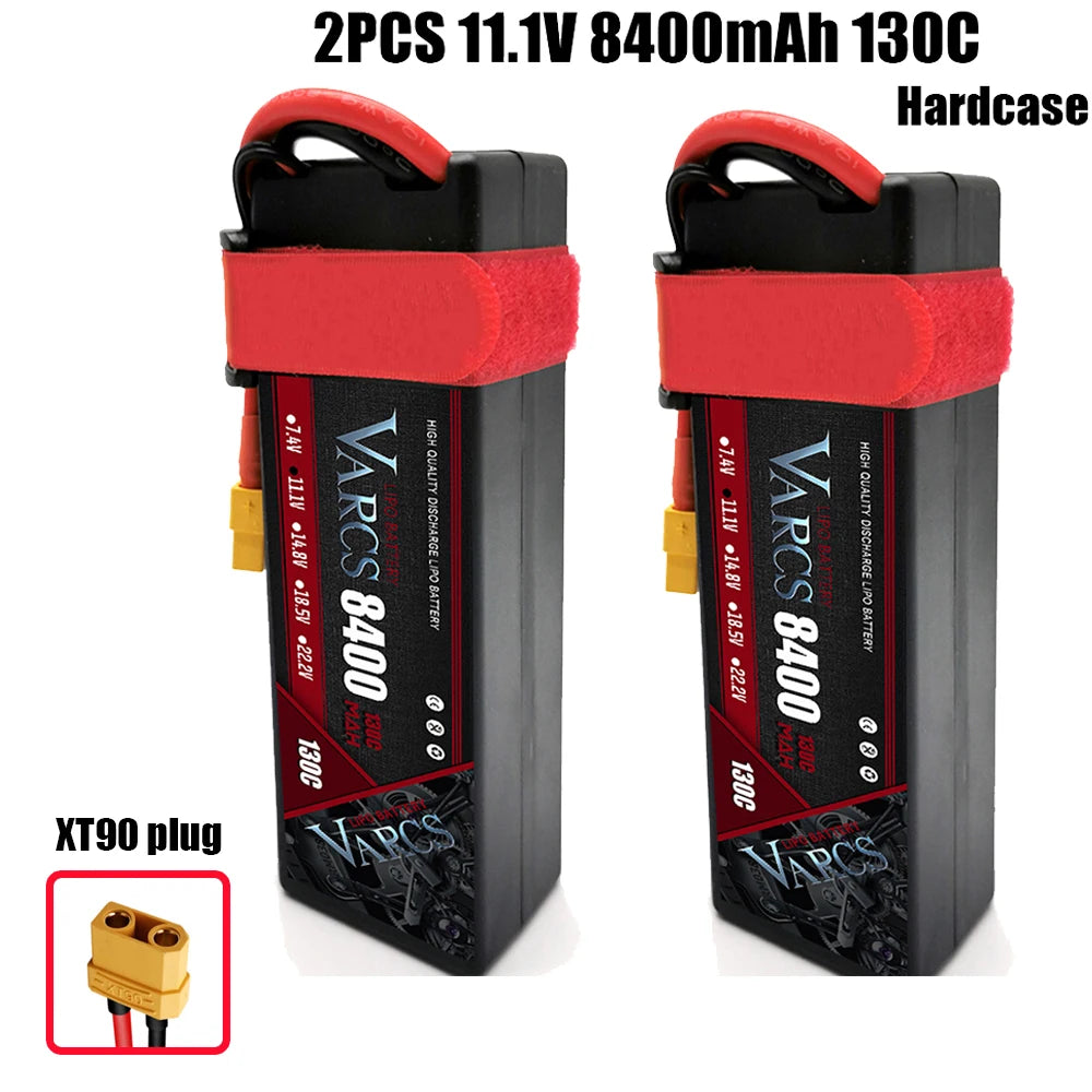 VARCS Lipo 3S 4S Lipo 14.8V 15.2V 11.1V 11.4V Battery 6500mah 7000mah  8400mah 9200mah 10000mah 6200ma 5200mah XT90 EC5 RC Car