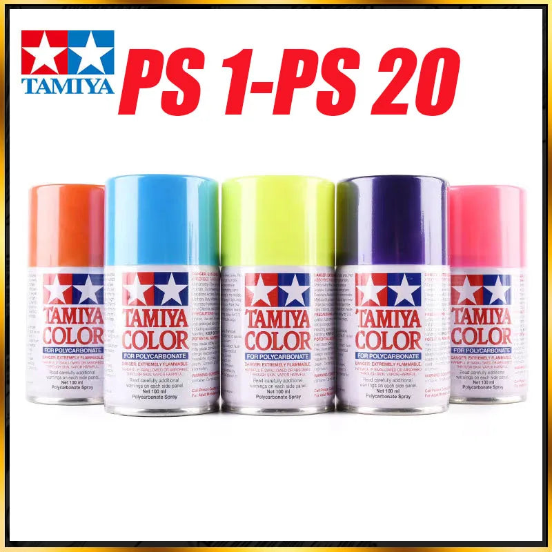 100ML RC TAMIYA Spray Painting Color PS1-PS20 Series Oil Paint Multiple Colors for Polycarbonate Remote Car Model Hobby DIY