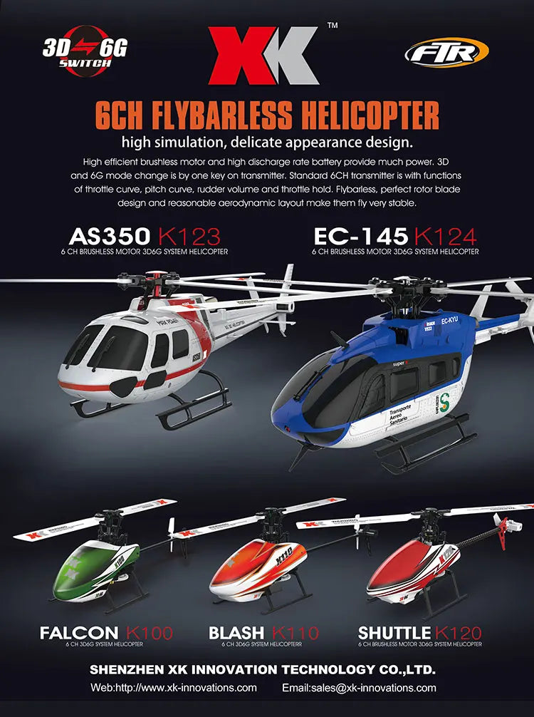 WLtoys XK K123 K124 RC Helicotper BNF RTF 2.4G 6CH 3D 6G Modes Brushless Motor RC Toys With FUTABA S-FHSS For Kids Gifts