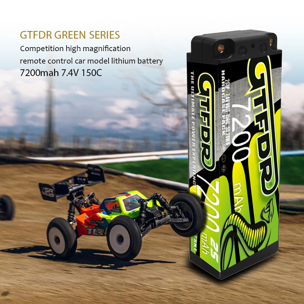 GTFDR 7.6V 7.4V 2S 5MM SHORTY HV 5200MAH 7200MAH 7000MAH 6300MAH 8400MAH 8500MAH 9400MAH 120C 150C 140C  Battery Rc Lipo 1/10