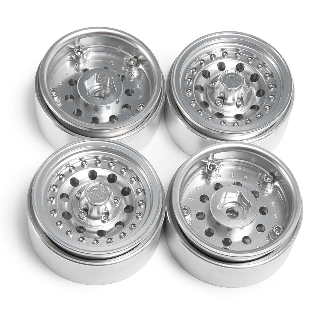 AXSPEED Aluminum Alloy 1.9 inch Beadlock Wheel Rims Hubs 27mm for TRX-4 D90 Axial SCX10 CC01 1/10 RC Crawler Car Truck Parts