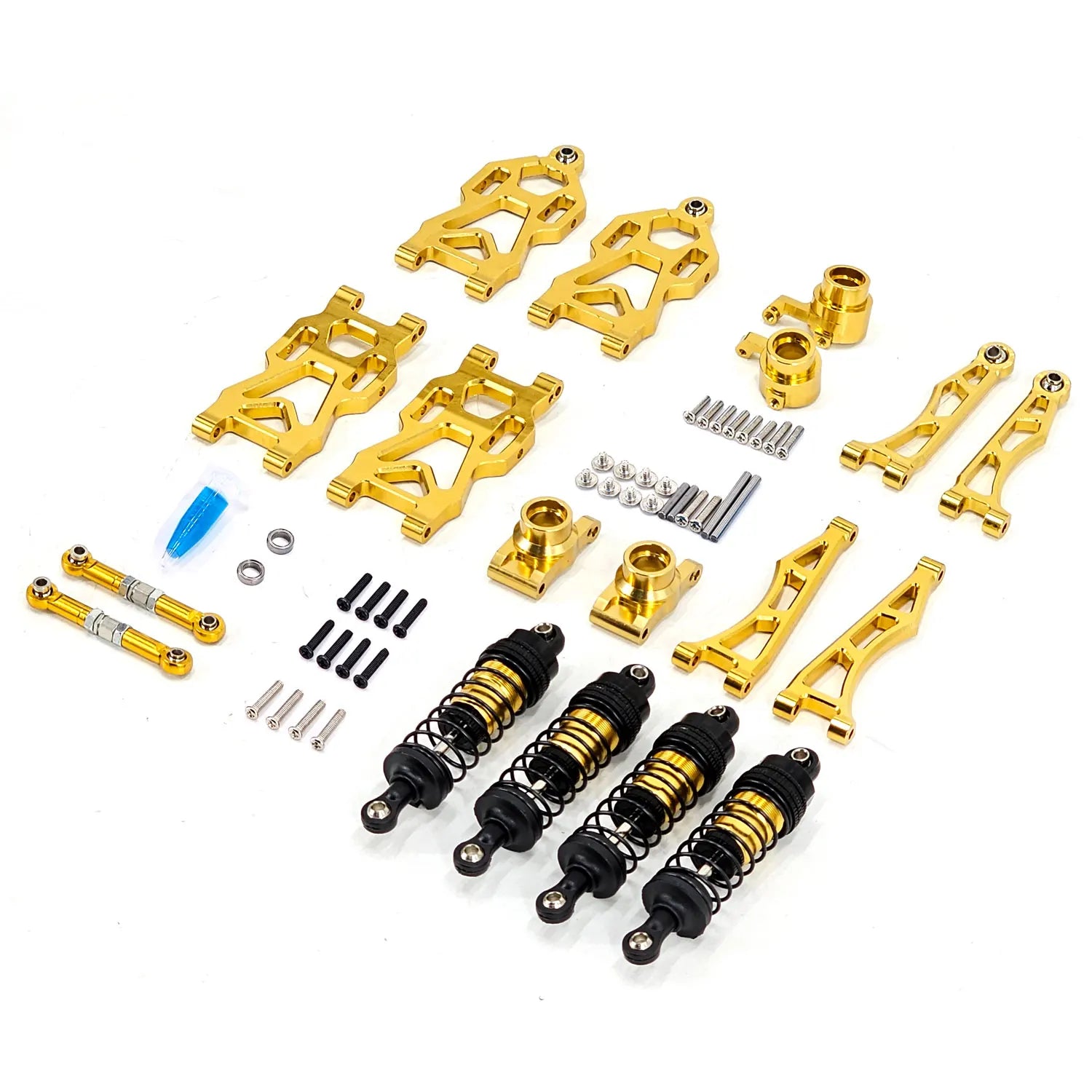 Aluminum Alloy Suspension Arm Wheel Seat Steering Cup Set Upgrade Metal Parts Accessories For SCY RC Car 16101 16102Pro 16103