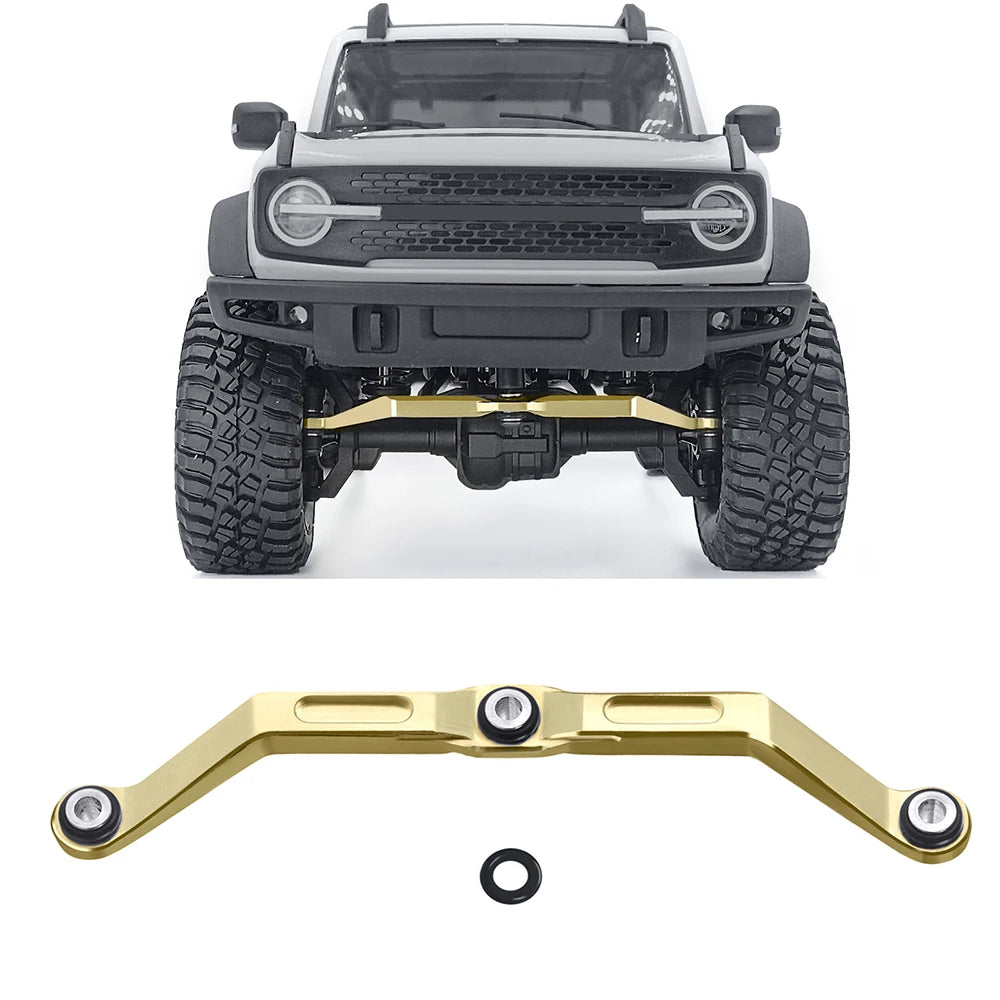 AXSPEED Brass Counterweight Caster Blocks Steering Knuckle Diff Cover Chassis Links for 1/18 TRX4M Bronco Defender Parts