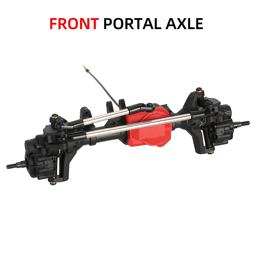 Metal RC Portal Axles 1/10 Front and Rear axle with T-lock Differential for Traxxas TRX-4 Axle RC Car Upgrades Parts