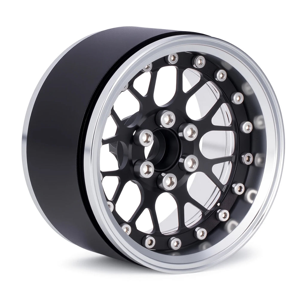 4Pcs Aluminum Alloy 2.2" Beadlock Wheels, Universal Fit for 1/10 RC Crawler Car Axial SCX10 II III & Traxxas TRX4