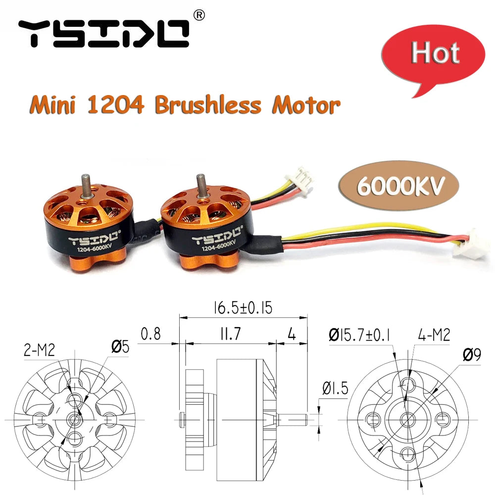 4PCS YSIDO 1103 1104 1204 1303 1404 1505 1604 Brushless Motor for RC FPV Fixed-wing Racing Drone RC Quadcopter RC Accessories