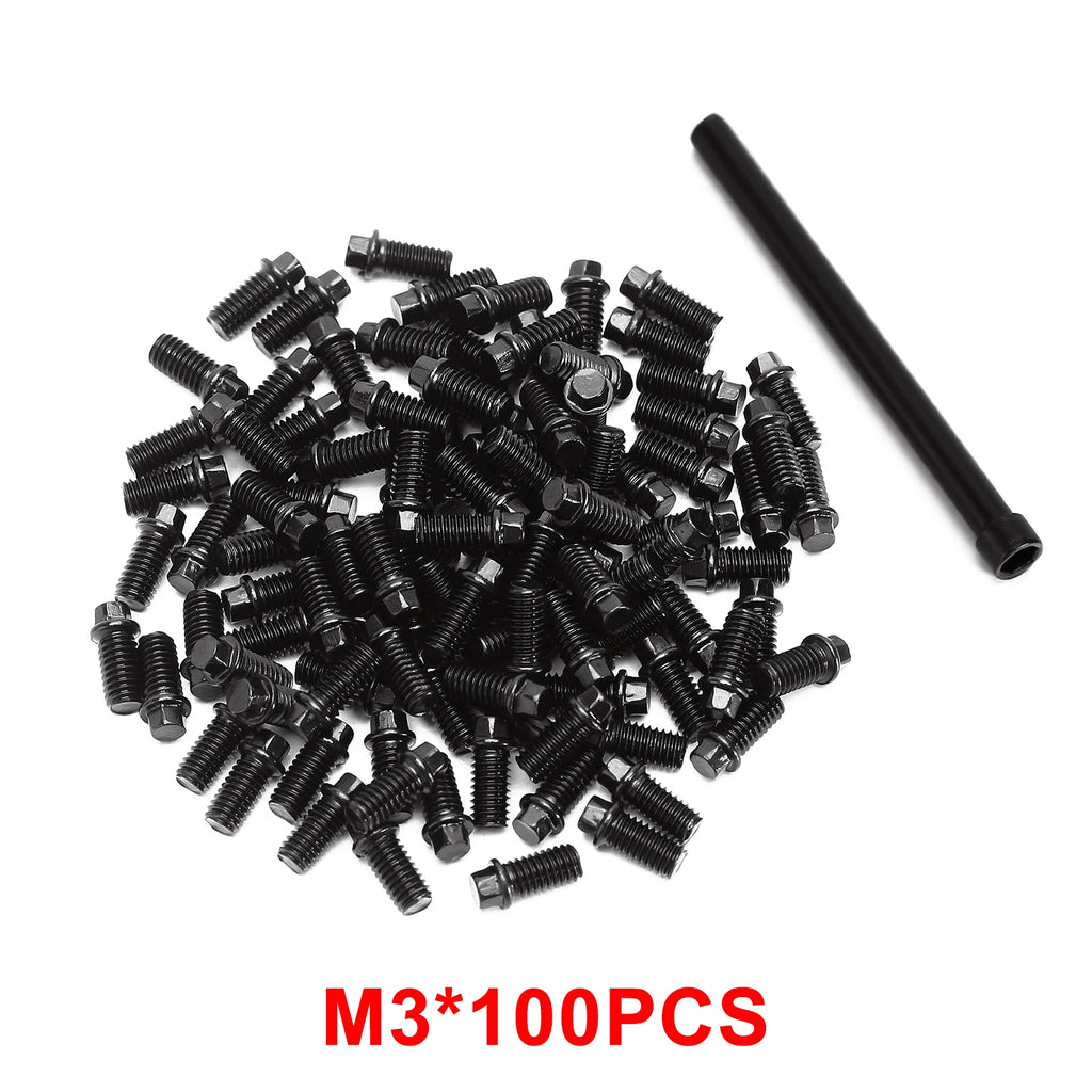 INJORA M2 M2.5 M3 Steel Scale Beadlock Ring Screws 1.9 2.2 Wheel Rims for 1/10 RC Crawler Car TRX4 Axial SCX10 AXI03007 VS4-10