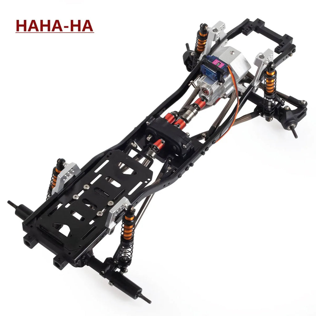313mm Wheelbase Metal Chassis Frame with Prefixal Single / 2-Speed Transmission for 1/10 RC Crawler Axial SCX10 II 90046 EX86100