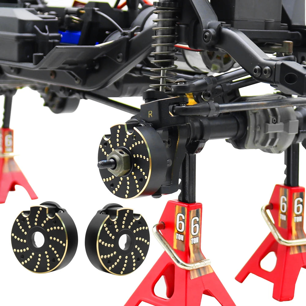 Portal Axle Housing Brass Black Steering Cup steering C Seat tie Rod Holder gear Cover servo Bracket For 1/10 Trx4 Trx6