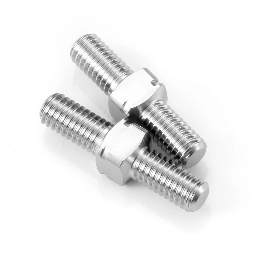 AXSPEED 1Pair Titanium Alloy M3 Left and Right Thread Dual Head Threaded Bar Double End Thread Rod Stud Bolt 14-50mm