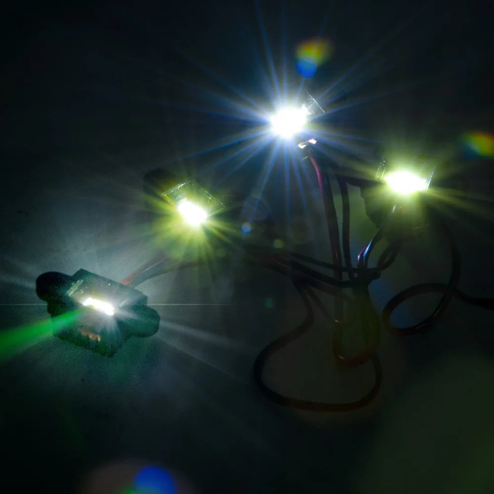 AXSPEED Wheel Eyebrow Light Wheel Arch Lamp Chassis LED Lights for 1/10 RC Crawler TRX4 TRX6 G63 TRX-6 T6 Climbing Flat Car