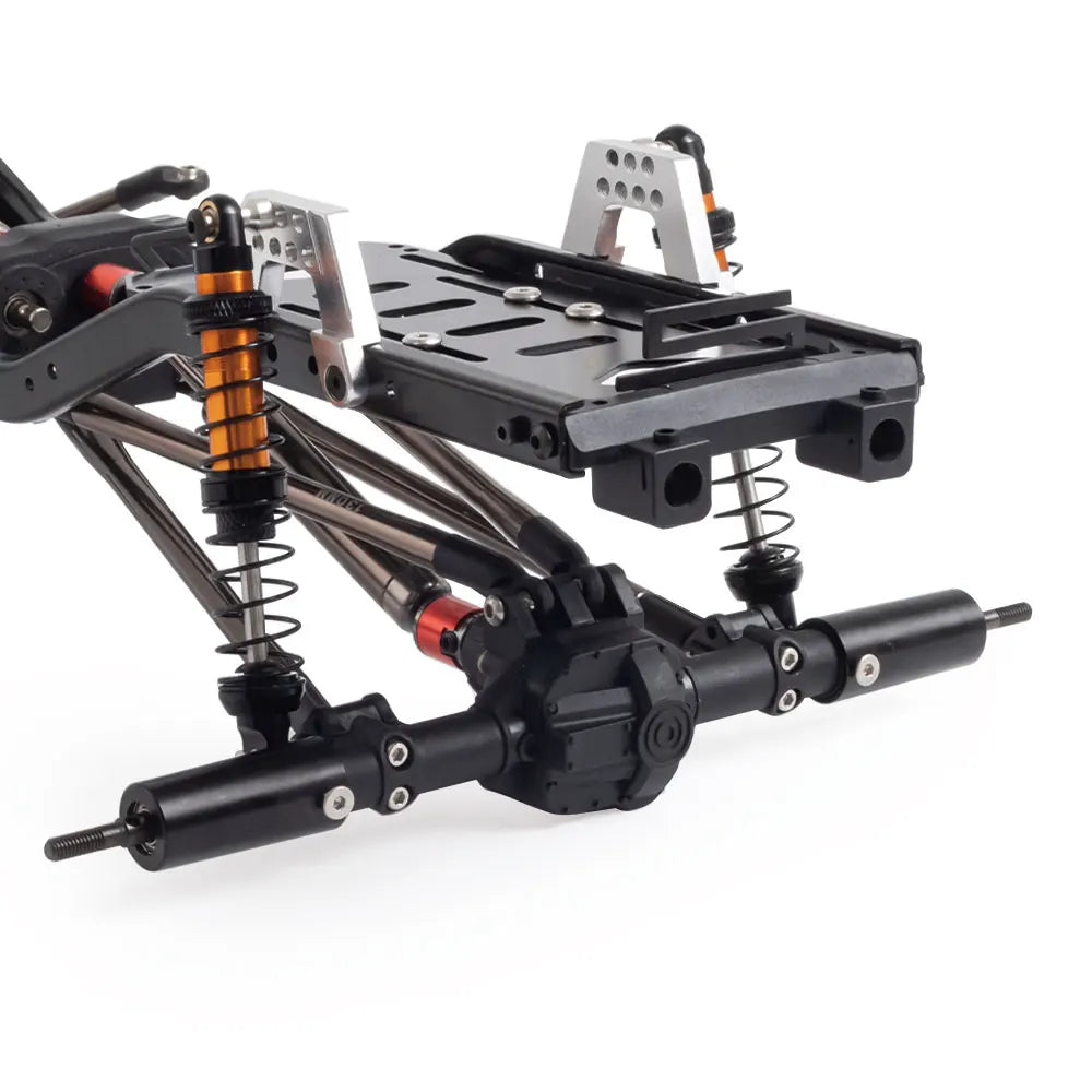 313mm Wheelbase Metal Chassis Frame with Prefixal Single / 2-Speed Transmission for 1/10 RC Crawler Axial SCX10 II 90046 EX86100