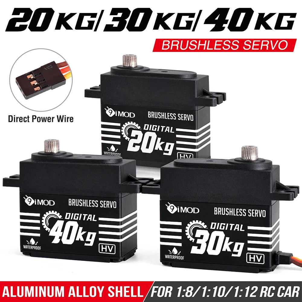9imod Brushless Servo Waterproof Digital Metal Gear Servo for 1/8 1/10 RC Crawler Car Boat