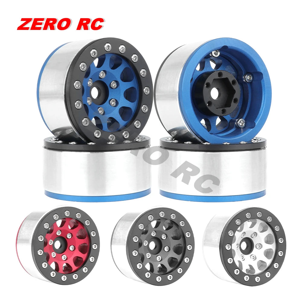 RC CAR METAL 1.55 Beadlock Wheel 10-Spoke For 1/10 1/12 MN Tamiya 1/18 UTB18 CAPRA WPL MST RC4WD D90 TF2 1.55" Tires