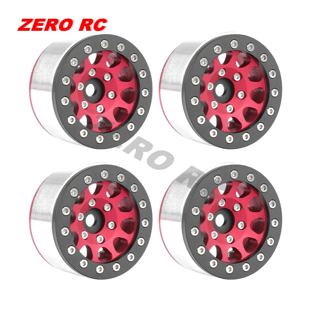 RC CAR METAL 1.55 Beadlock Wheel 10-Spoke For 1/10 1/12 MN Tamiya 1/18 UTB18 CAPRA WPL MST RC4WD D90 TF2 1.55" Tires