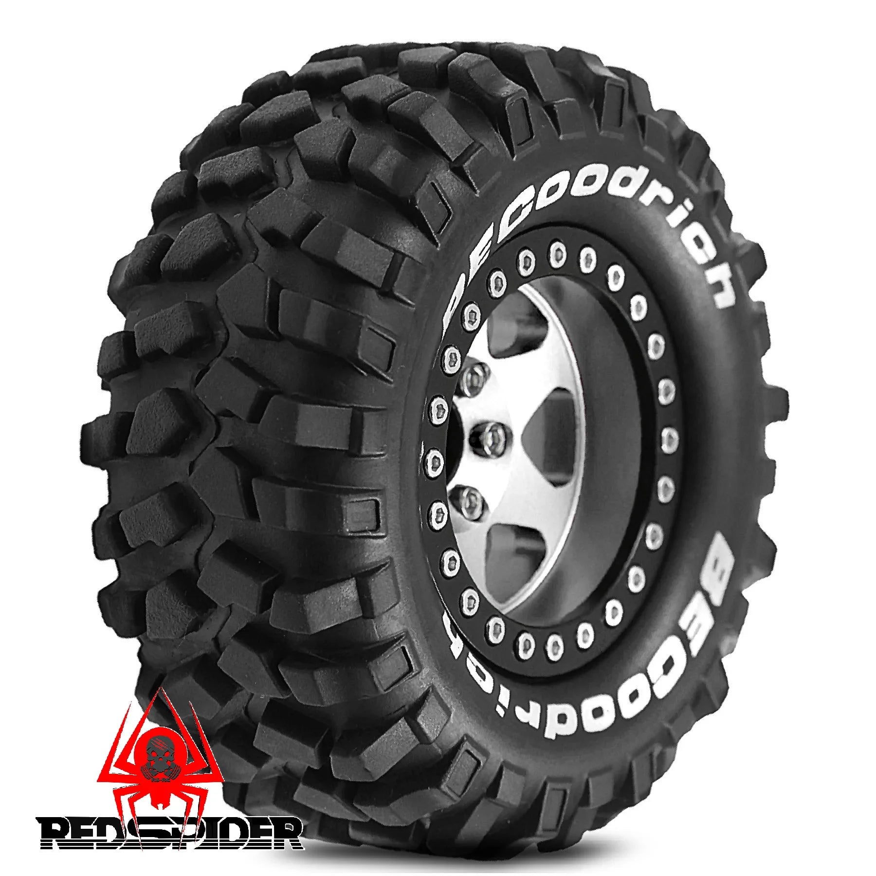 4pcs 1.9" Rubber Tires Beadlock Wheels Rims for 1/10 RC Crawler Car Traxxas TRX4 Axial SCX10 90046 90047 MST HSP Redcat Gen8